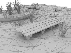 cartoon shore 3D Model