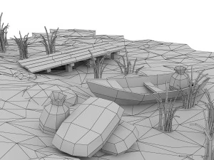 cartoon shore 3D Model