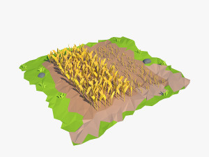 cartoon field 3D Model