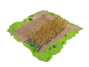 cartoon field 3D Model