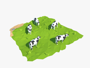 cartoon cow 3D Model