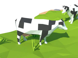 Cartoon-Kuh 3D Modell