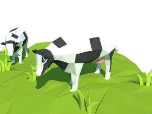 Cartoon-Kuh 3D Modell