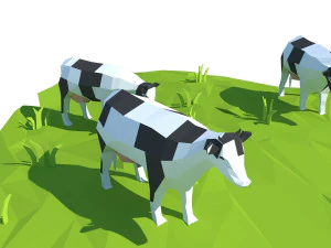 Cartoon-Kuh 3D Modell