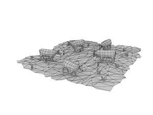 Cartoon-Kuh 3D Modell