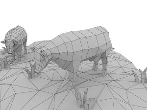 Cartoon-Kuh 3D Modell