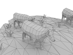 Cartoon-Kuh 3D Modell