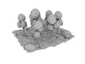 cartoon birch 3D Model