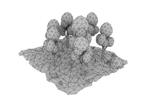 cartoon birch 3D Model