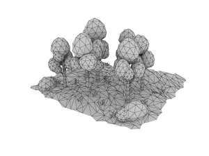 cartoon birch 3D Model