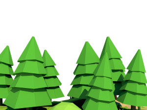 cartoon fir tree 3D Модель
