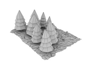 cartoon fir tree 3D Модель