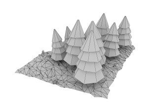 cartoon fir tree 3D Модель