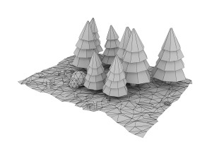 cartoon fir tree 3D Модель