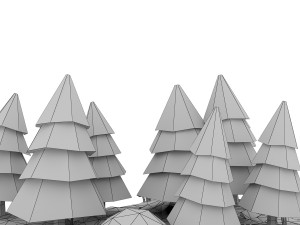 cartoon fir tree 3D Модель