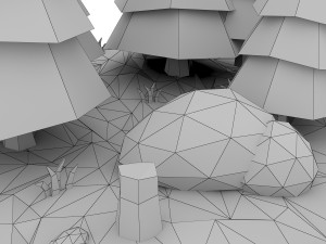 cartoon fir tree 3D Модель
