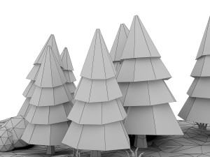 cartoon fir tree 3D Модель