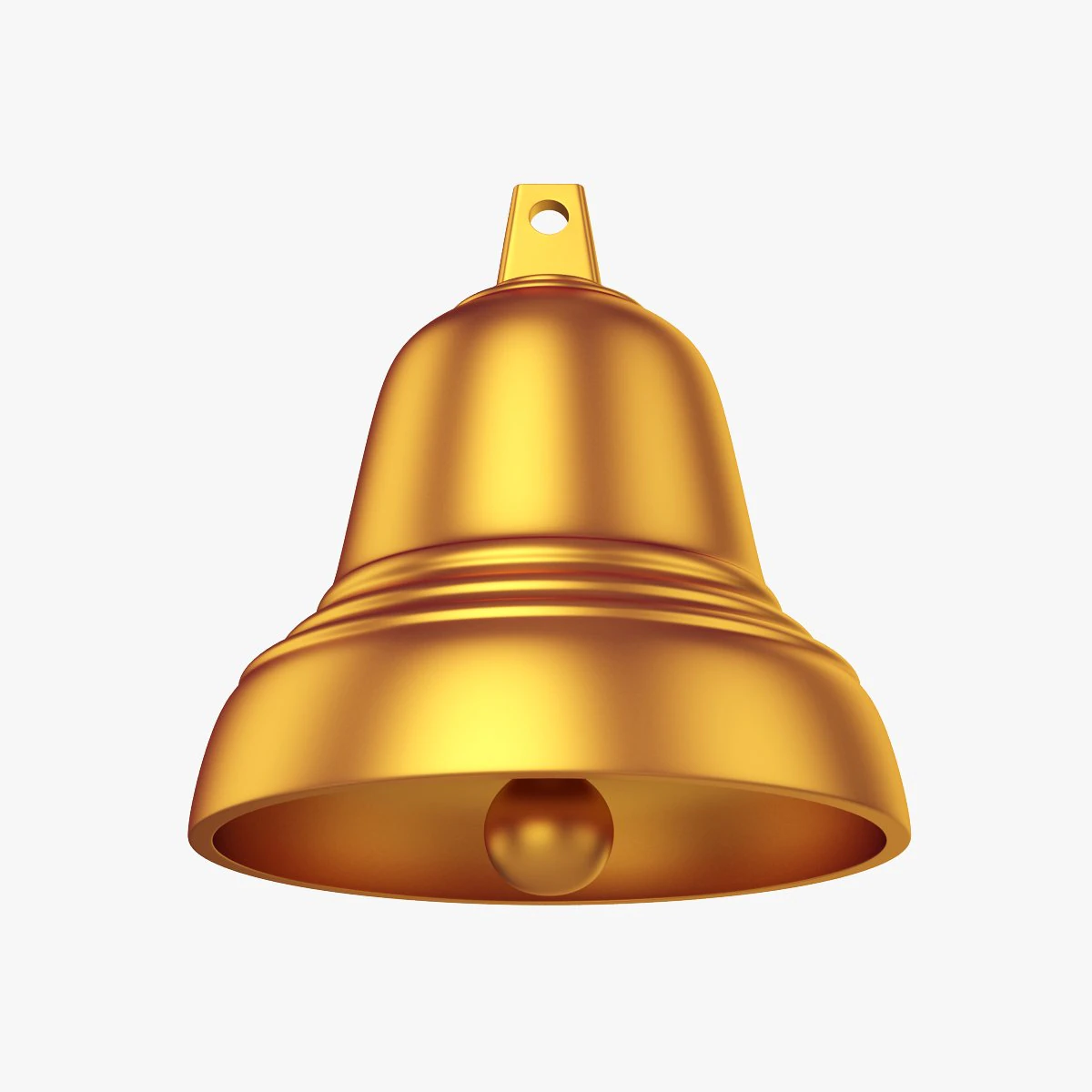gold bell 3D Model .c4d .max .obj .3ds .fbx .stl .blend 