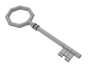 llave de oro Modelo 3D