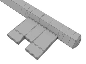 llave de oro Modelo 3D