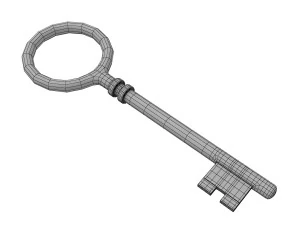 llave de oro Modelo 3D