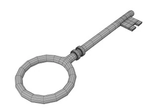 llave de oro Modelo 3D