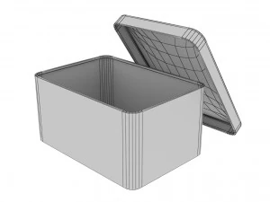 metal box model 3D Model