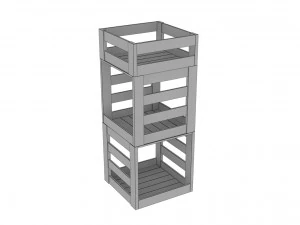 wood stand model 3D Model