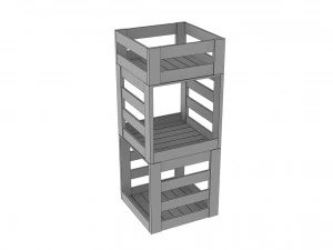 wood stand model 3D Model