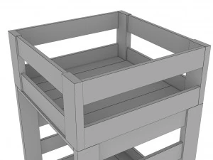 wood stand model 3D Model