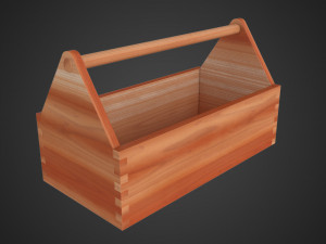 wooden toolbox 3D-Modell