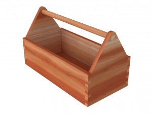 wooden toolbox 3D-Modell