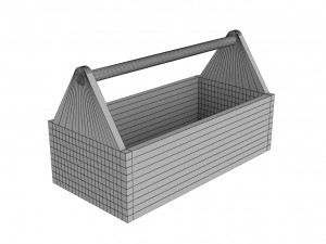 wooden toolbox 3D-Modell