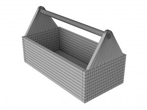 wooden toolbox 3D-Modell