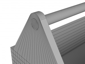wooden toolbox 3D-Modell