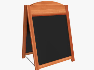 wooden sandwich board 3d Model 3D