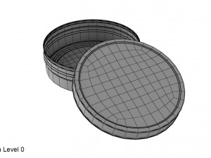 metal can 3D 模型