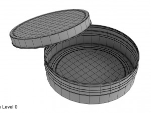 metal can 3D 模型