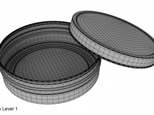 metal can 3D 模型