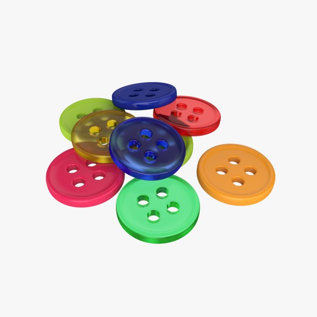 buttons Model 3D .c4d .max .obj .3ds .fbx .stl .blend 