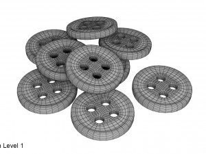 buttons Model 3D