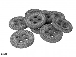 buttons Model 3D