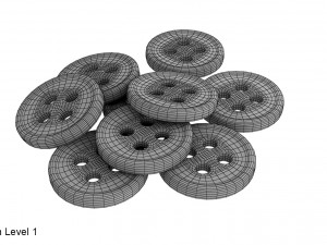 buttons Model 3D