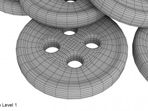 buttons Model 3D