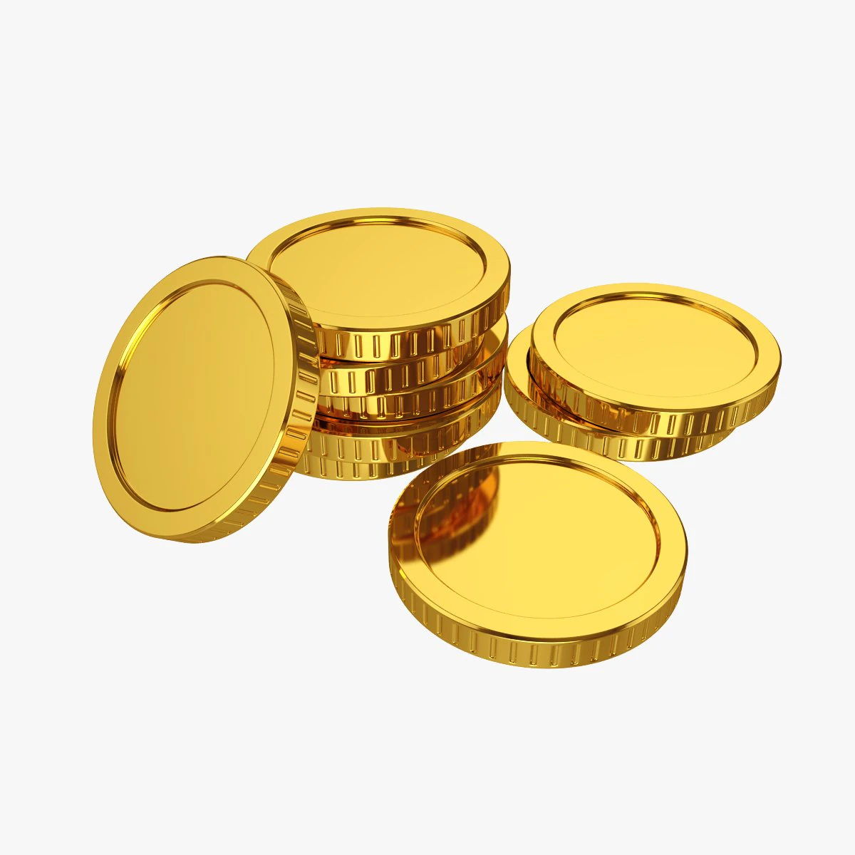 gold coin 3D Model .c4d .max .obj .3ds .fbx .stl .blend 