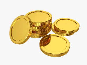 moneda de oro Modelo 3D