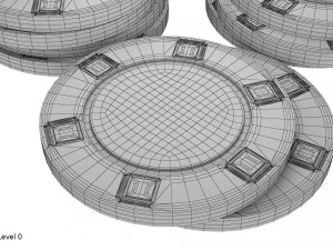 juego de fichas de p&oacute;quer Modelo 3D