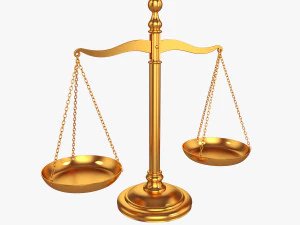 balança da justiça Modelo 3D