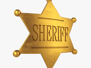 insignia de sheriff Modelo 3D