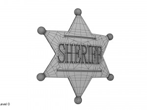 sheriff badge Model 3D